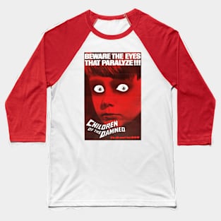 Classic Sci-Fi Horror Movie Poster - Children of the Damned Baseball T-Shirt